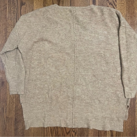 Free People Intimately Oversized Waffle Knit Sweater Tan Nubuck Size XS/Small - Picture 3 of 9